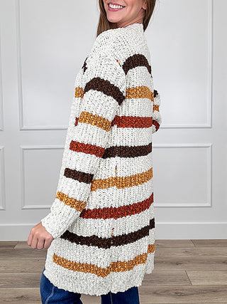 Michelle Mae Living in Luxury Long Sleeve Ivory Cardigan (view 2) | Avery Mae Boutique