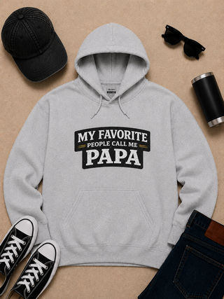 My Favorite People Call Me Cotton Blend Long Sleeve Grey Avery Mae Graphic Hoodie Sweatshirt - Multiple Options (Gildan)