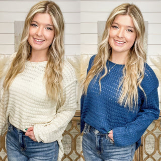 Trade it All Knit Long Sleeve Sweater Top - 2 colors!