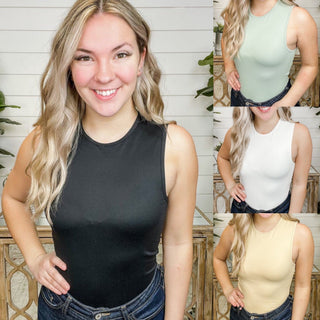 Begin Again Sleeveless Bodysuit Top - 4 colors!