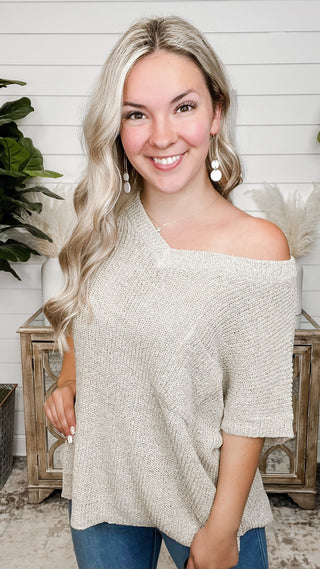 Caught Up Sweater Top - 2 colors!