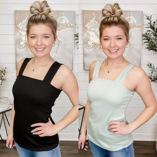 Cue Me in Smocked Avery Mae Tank Top - 2 colors!