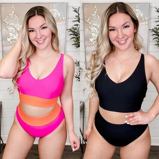 Talk to The Tan Ribbed Swim Top - 2 colors!