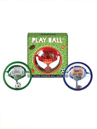 Play ball crowd cheering ball game set with green and blue launcher rings