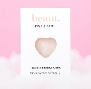 Pimple patch box with heart-shaped invisible acne patches