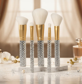 PRE-ORDER CAL Genie 5 piece Diamond Brush Collection with Satin Case | Avery Mae Boutique