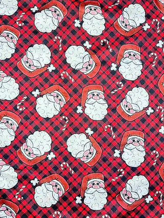 PRE-ORDER SS Checkered Santa Family PJ Set - Multiple Options (view 2) | Avery Mae Boutique