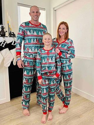 PRE-ORDER SS Christmas Tree Family PJ Set - Multiple Options (view 2) | Avery Mae Boutique