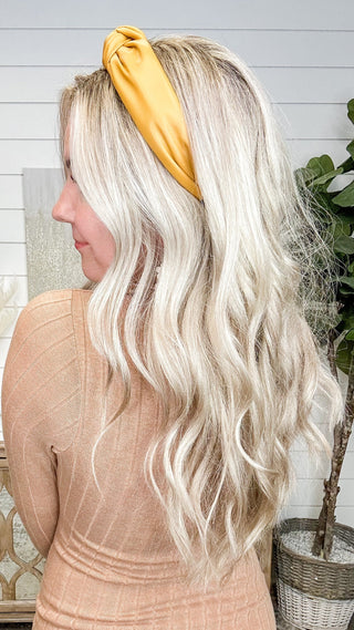 All Knotted Faux Leather Headband - 5 colors!