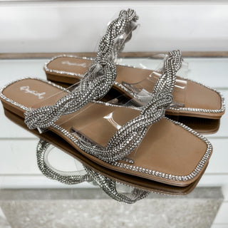 Shine All The Way Rhinestone Sandals