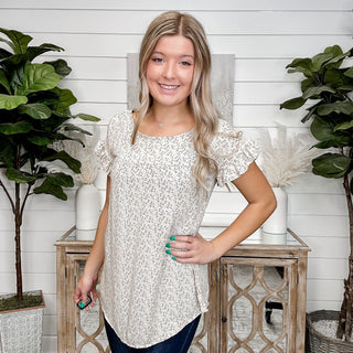 Sit by Me Lightweight Short Sleeve Taupe Top