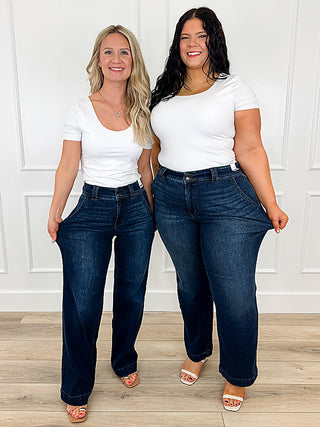 White short-sleeve fitted scoop-neck top with smooth stretch knit.