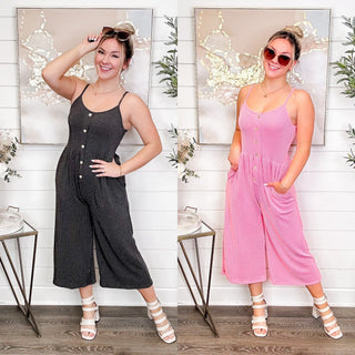 Brighten Ways Ribbed Avery Mae Jumpsuit - 2 colors!