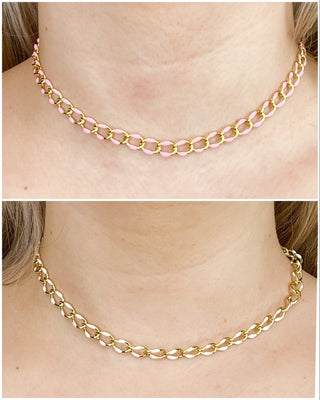 Summer Happy Gold Enamel B.B. Lila Choker - 2 colors!