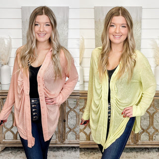 Can't Go Wrong Knit Long Sleeve Button Up Top - 2 colors!