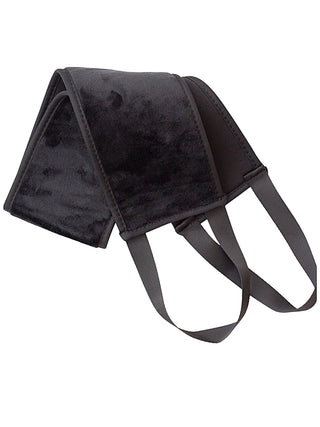 Black self tanner back applicator with soft pad and two adjustable carry straps