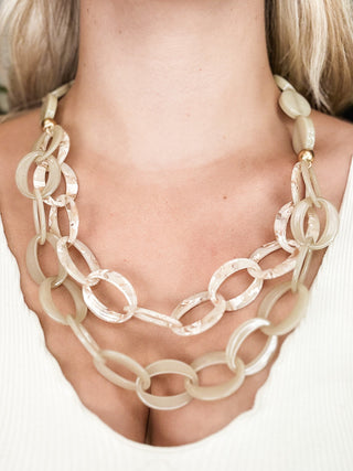 Linked to Eachother Acrylic Necklace - 4 colors!