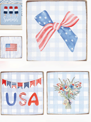 American Dreamin' Wood Block Sign - Multiple Options