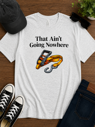 Going Nowhere Cotton Blend Short Sleeve Grey Avery Mae Graphic Tee Shirt (Bella+Canvas)