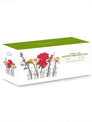 5-piece clear glass vase set in retail box