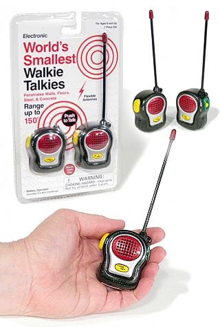 World's Tiniest Walkie Talkie Set