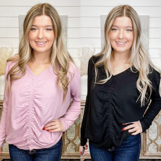 Let's Go Girls Rayon Blend Long Sleeve Top - 2 colors!