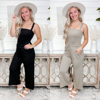 Wonderin' About You Wishlist Cropped Jumpsuit - 2 colors!