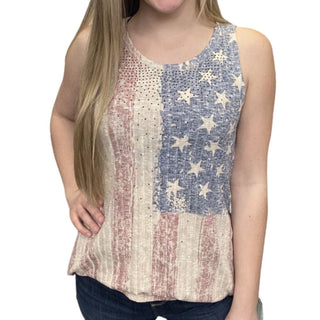 Chasing the Flag Knit Oatmeal Avery Mae Tunic Tank Top - 2 options!