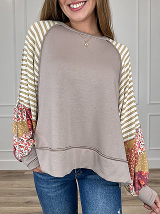 Wouldn't Know Where to Start Knit Long Sleeve Latte Avery Mae Top | Avery Mae Boutique