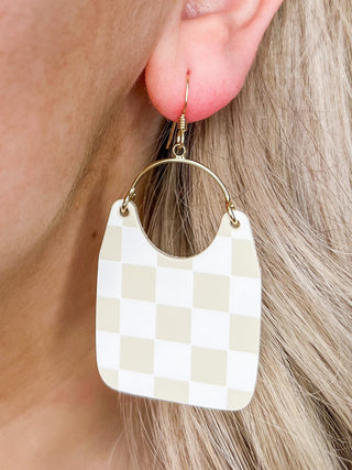 Check All The Boxes Leather Earrings