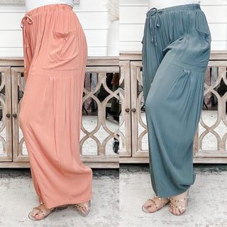 Talk for Hours Wishlist High Rise Palazzo Pants - 2 colors!