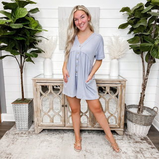 Told You Twice Blue Romper