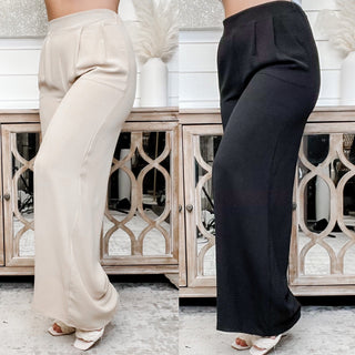 What About Us High Rise Pleated Bottoms - 2 colors!