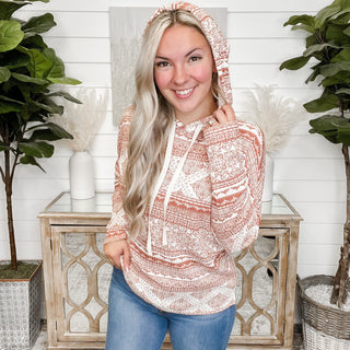 Here For A Reason Ivory Hooded Top