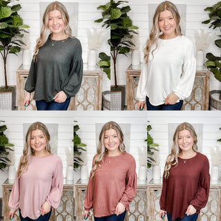 Where You Were Knit Long Sleeve Top - 5 colors!